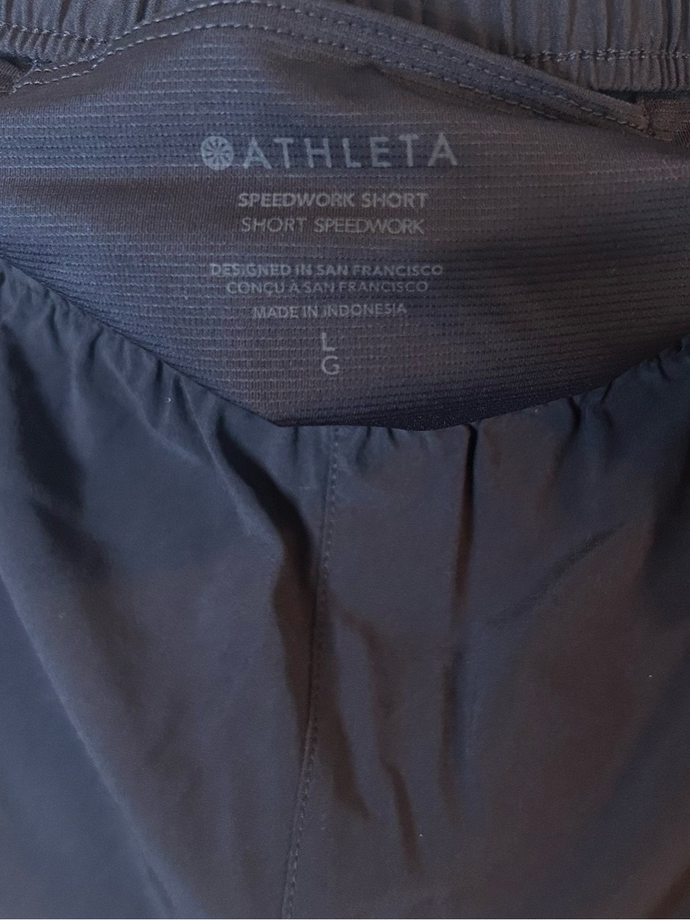 NWT ATHLETA Speedwork Mid Rise 2 1/2" Run Short- Navy - Picture 8 of 16